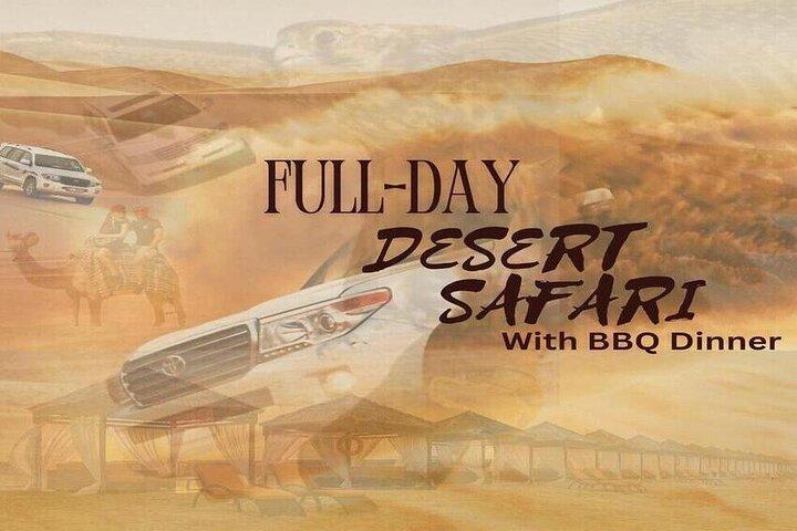 Safari de día completo en el desierto con paseo en camello, mar interior y campamento con barbacoa en el desierto