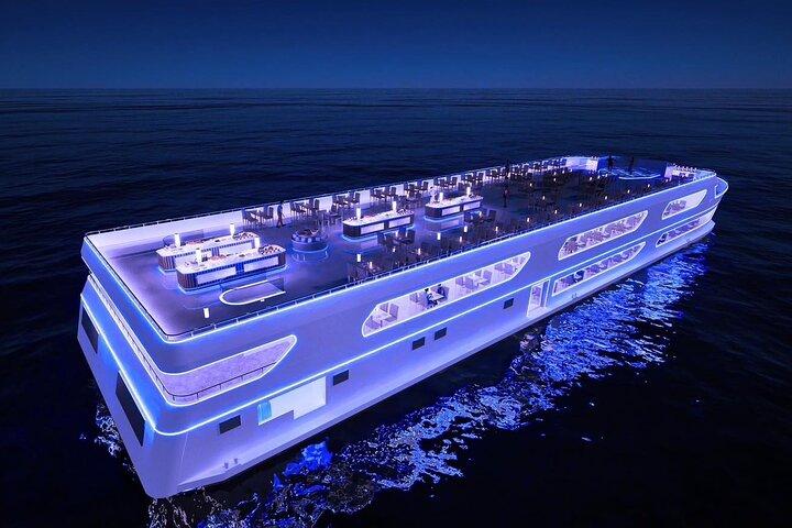 Luxo White Dinner Cruise com buffet de frutos do mar saindo de Banguecoque