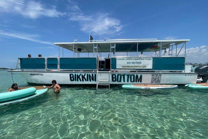 Crab Island Swimming Tour on Bikkini Bottom Boat! w/bathroom