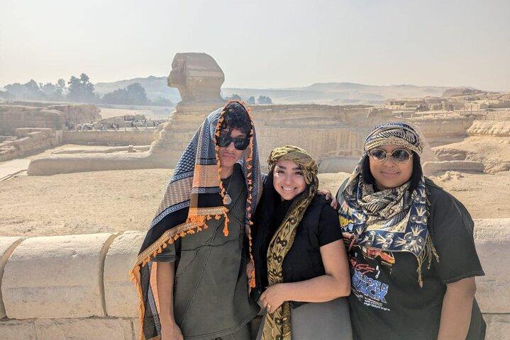 Excursion privée d'une journée aux pyramides de Gizeh, Sphinx, Memphis et Saqqara