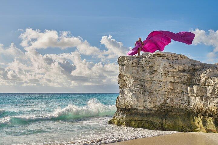 Flying dress photoshoot cancun