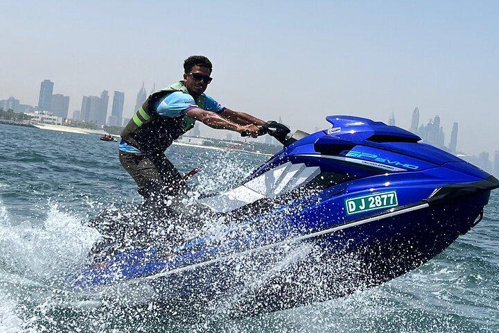 Supercharge Jet Ski Ride DUBAI Vista panorâmica + FOTOS GRÁTIS, VIDES e Café