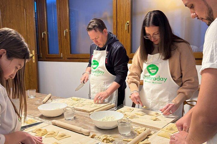Vatican Pasta class with full wine tasting 4wines in cozy rooftop