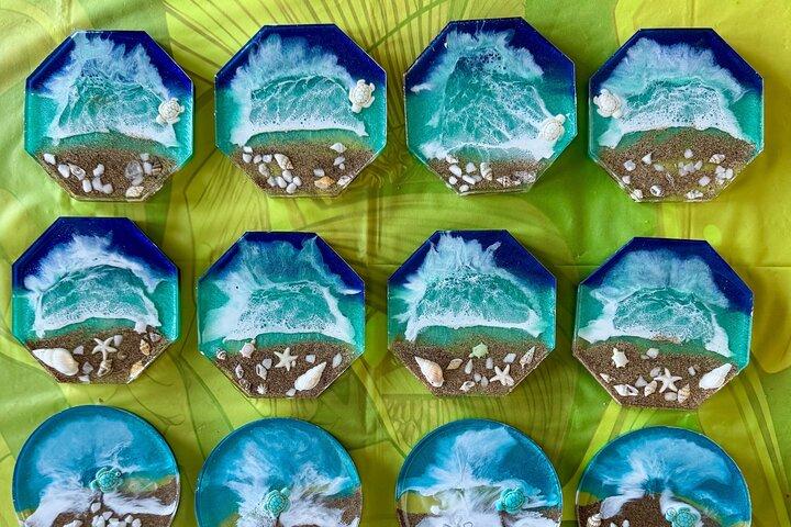 Epoxy Resin Art e Craft Coaster Set Experiência