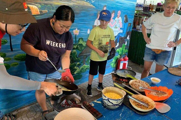 Único Mekong Delta 1 dia com aula de culinária e ciclismo MAX 12 PAX
