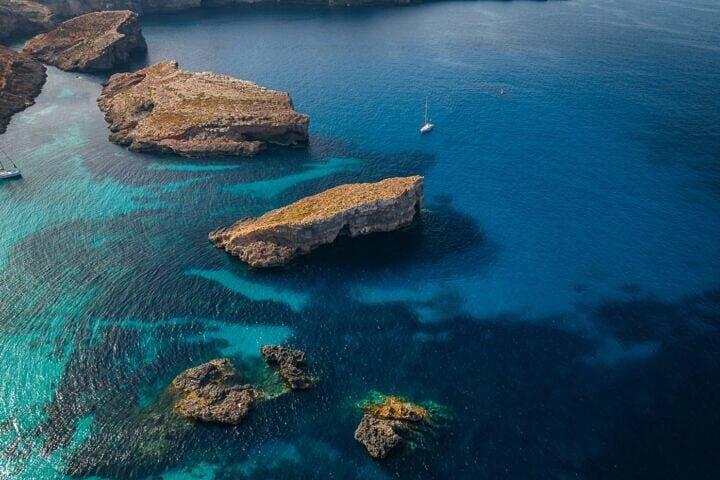 Privéboottochten naar Comino, Blue Lagoon & Gozo