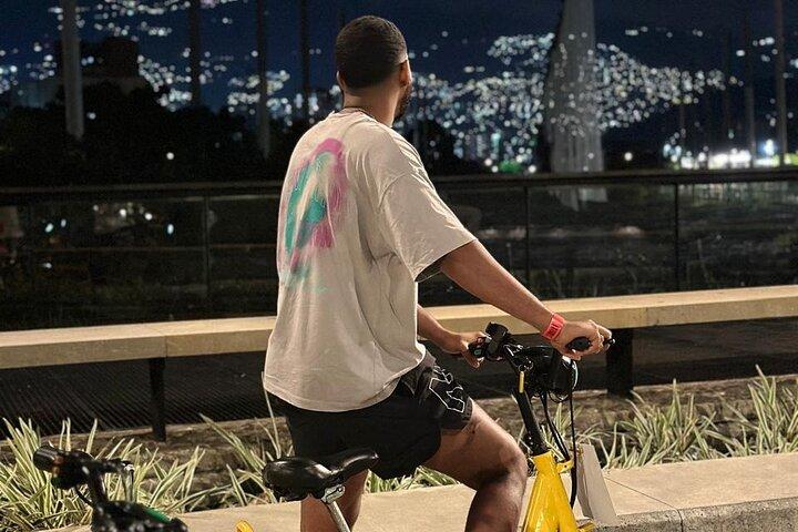 Medellin Night E-Bike Tour with Gourmet Dinner Included