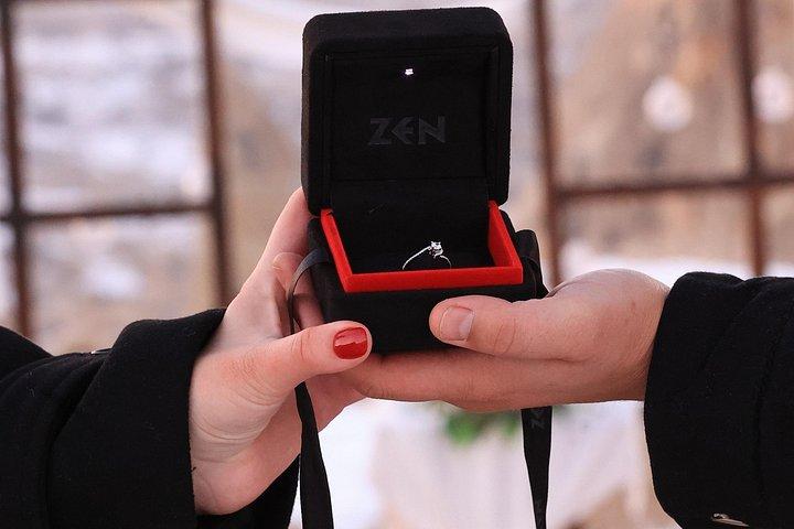 熱気球で結婚式のプロポーズと写真撮影