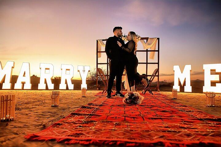 Proposta di matrimonio e servizio fotografico con mongolfiere