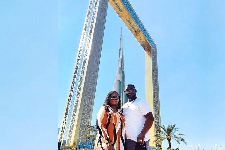 Excursion d'une journée complète à Dubaï avec Dubaï Frame et billets Burj Khalifa