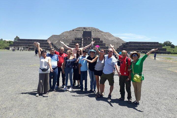 Pyramids of Teotihuacan and Basilica of Guadalupe from Cd Mexico