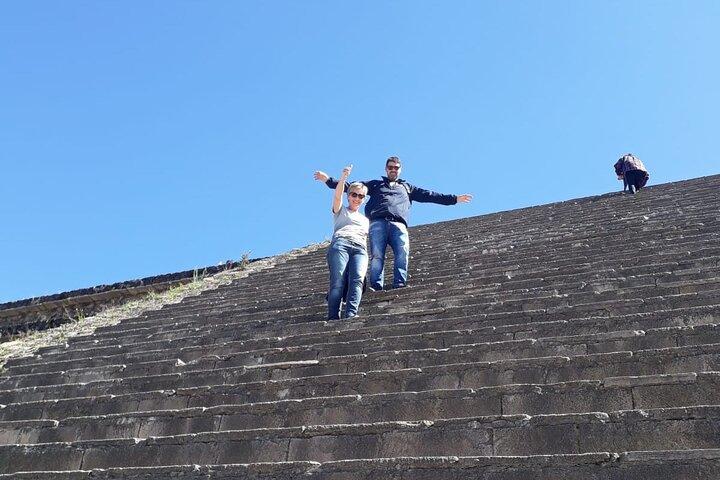 Pyramids of Teotihuacan and Basilica of Guadalupe from Cd Mexico