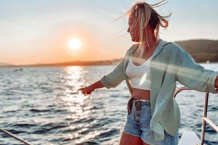 ガンディア湾の夕日