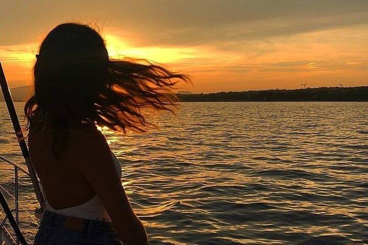 ガンディア湾の夕日