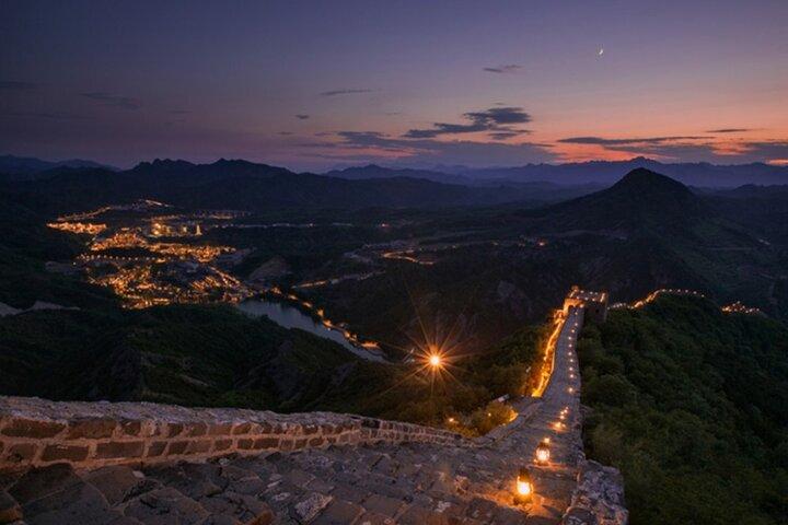 Jinshanling Private Tour Uma vista noturna de Simatai de Pequim