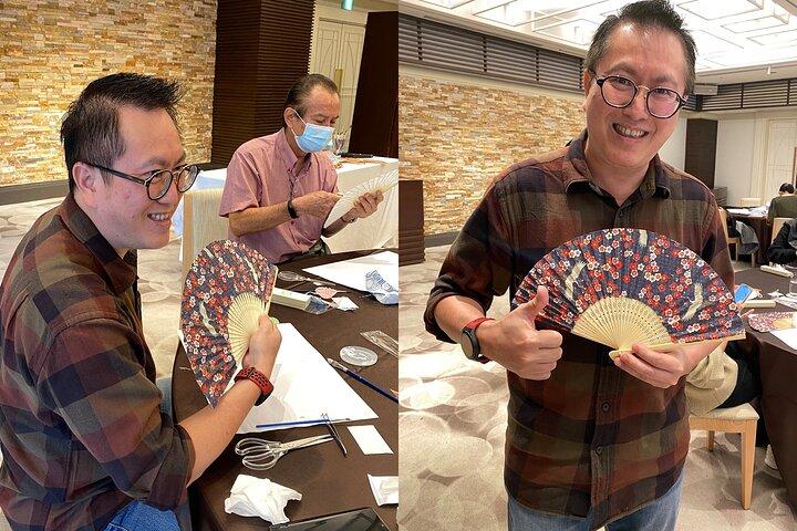 東京で日本の伝統文化の扇を作る