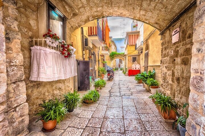 Private transfer from Naples to Bari with 2h for sightseeing stop