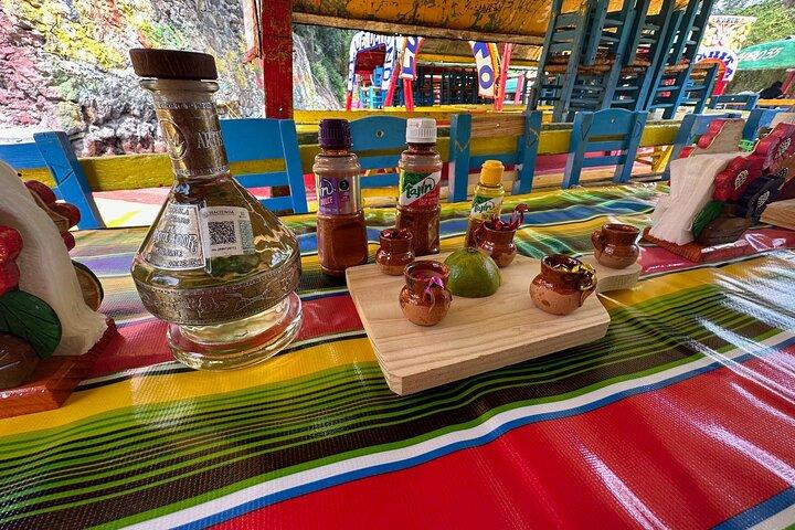 ライブガイドと食事と飲み物付きのメキシコシティのボートツアー
