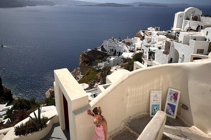 Explore Santorini 5 horas de aventura em grupo pequeno através do paraíso