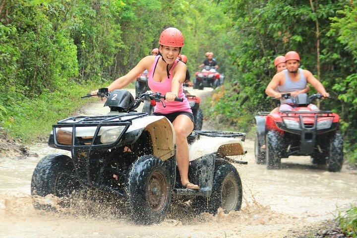 Adrenaline dag ATV, Cenote, zipline van Playa del Carmen & Tulum