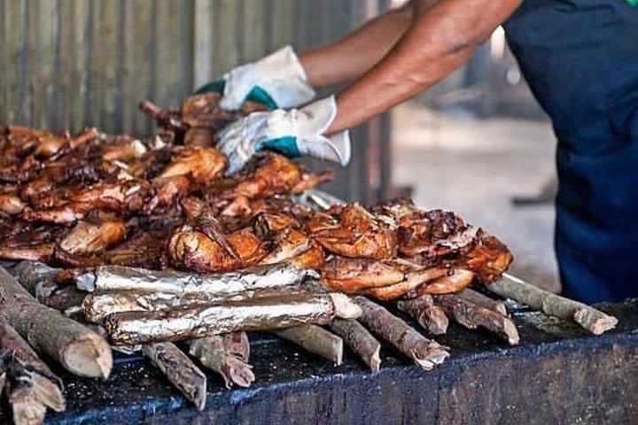 竹筏流しとジャークチキンストップとお土産ショッピング
