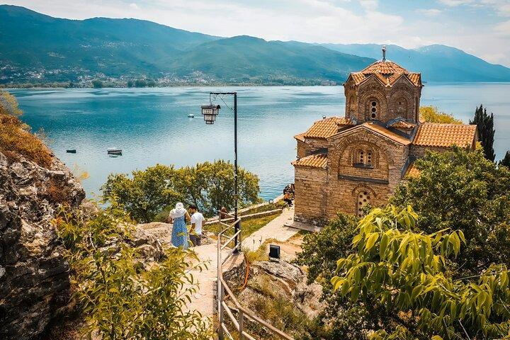 Tour privato di un giorno di Ohrid, Macedonia del Nord da Tirana e Durazzo
