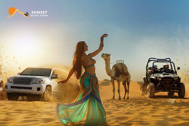 Dubai VIP Rode Duinen Sunset Desert Safari met BBQ & optionele fiets