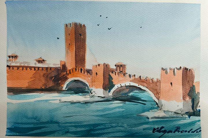 3 Hour Watercolor Private Experience in Verona