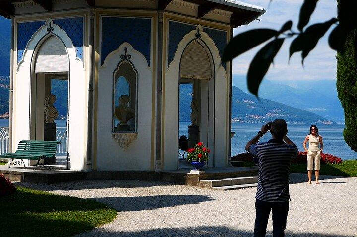Lago de Como de Milão Vila Balbianello e Bellagio