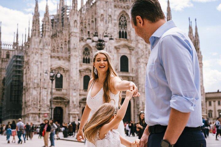 Privé professionele fotoshoot in de Duomo van Milaan