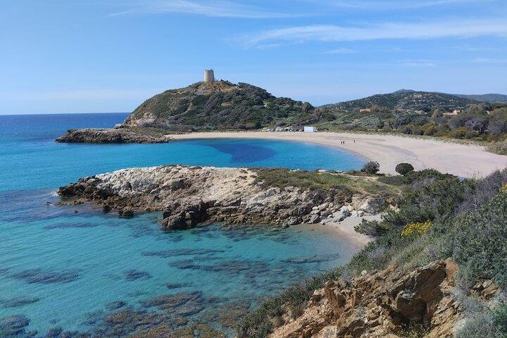 Visite des plages de Chia au départ de Cagliari avec van