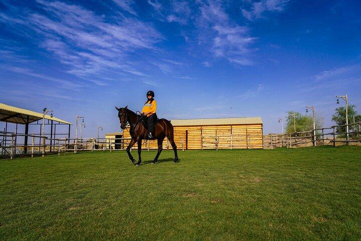 Dubai Al Marmoom Oasis Esperienza a cavallo con snack