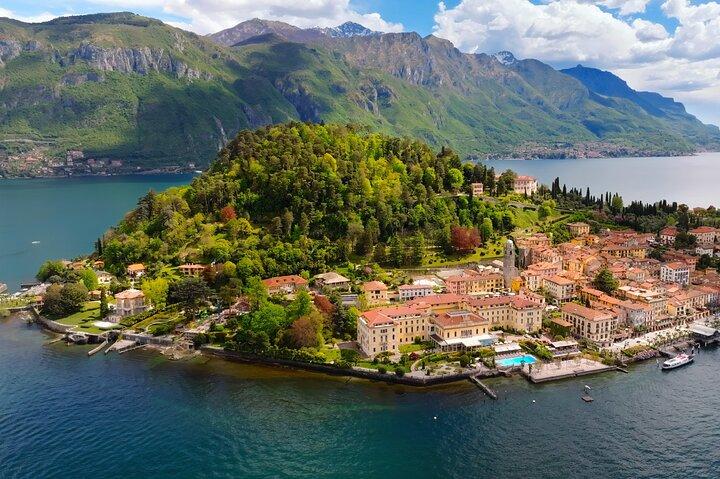 Stadtrundfahrt in Como und Rundflug über den Comer See