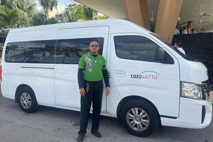 Günstigster gemeinsamer Shuttle vom Flughafen Cozumel 2 Hotels in Cozumel