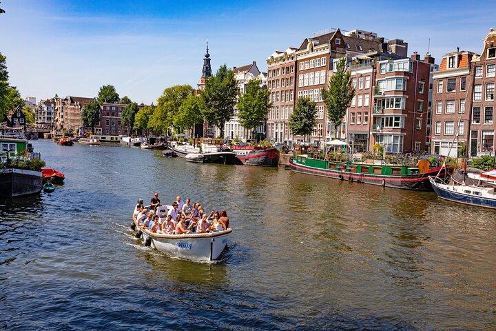 Crociera sul Canale Open Boat di Amsterdam con Guida Live
