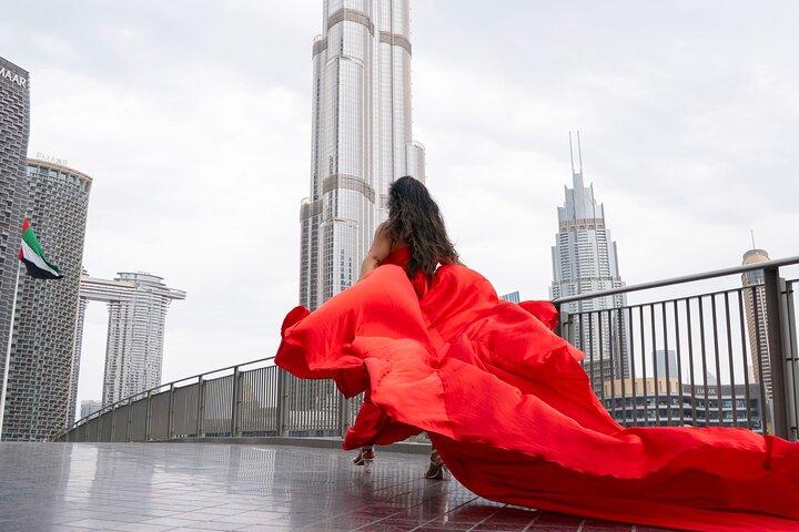 Vliegende jurk Dubai Fotografie