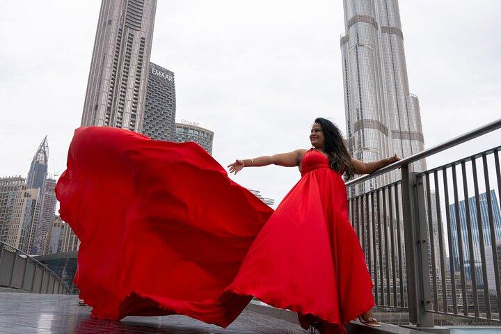 Vliegende jurk Dubai Fotografie