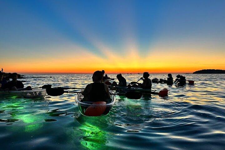 Pula Canyon Solnedgång och natttur i Transparent Kayak