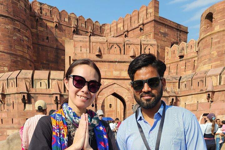 Sunrise Taj Mahal, Agra Fort e Baby Taj de Delhi de carro