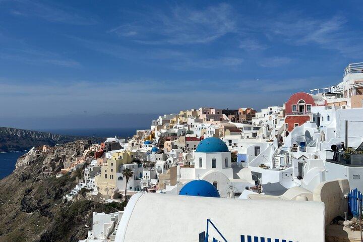 Santorini Dörfer Halbtagestour mit Weinprobe