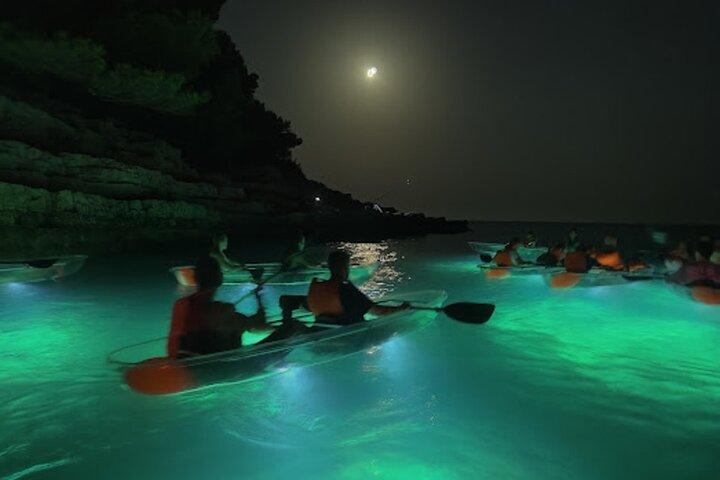 Pula Canyon Solnedgång och natttur i Transparent Kayak