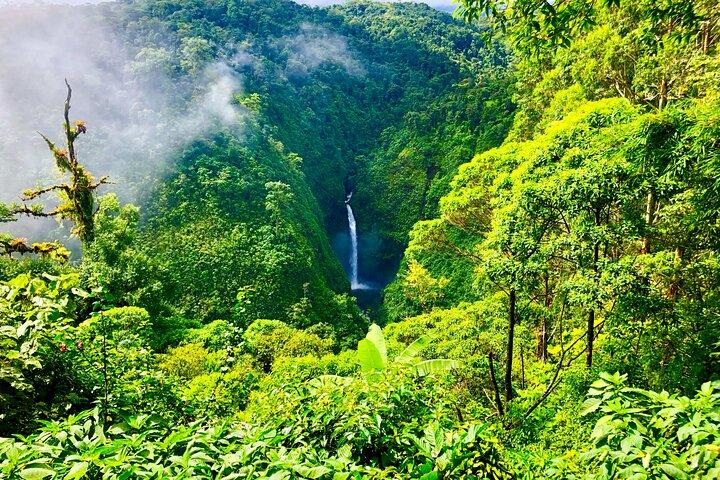 サンホセからのプレミアムアドベンチャー アレナル火山の滝と温泉