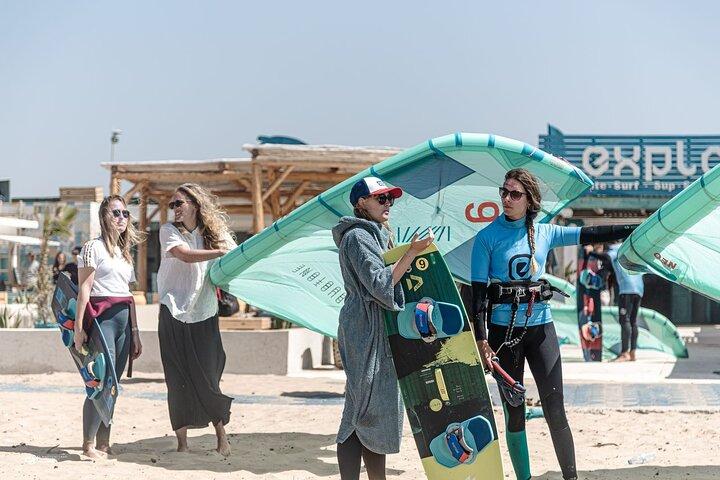 Kitesurflektion Semiprivat - 2 personer med 1 instruktör i Essaouira