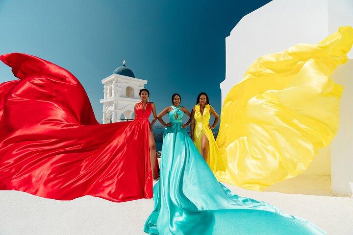 Experiencia de sesión de fotos Santorini por Miami Dress Photo