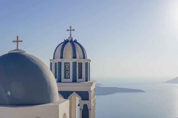 Cupole blu e viste mozzafiato Firostefani, Imerovigli e Oia