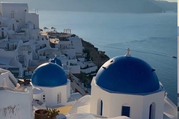 Cupole blu e viste mozzafiato Firostefani, Imerovigli e Oia