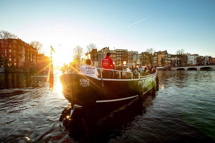 Amsterdam Sunset kanalkryssning med Live Guide och öppen bar
