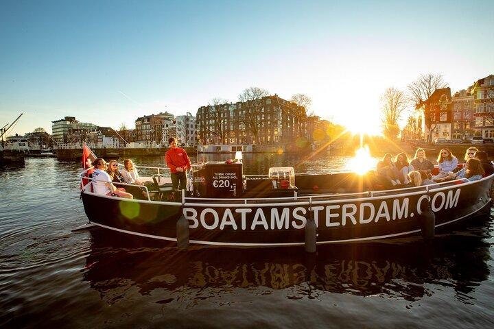 Amsterdam Sunset kanalkryssning med Live Guide och öppen bar