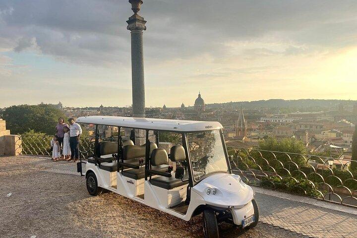 Rome Private Golf Cart Tour e degustação exclusiva de comida e vinho