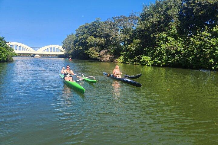 Private North Shore Hawaiian outrigger Canoe and turtle adventure